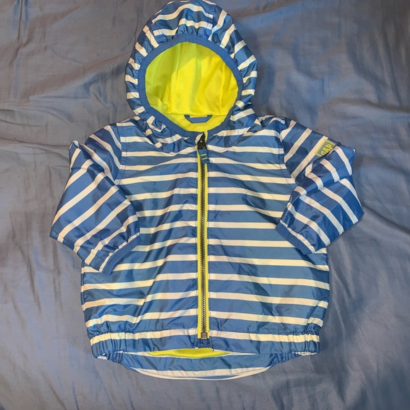 GAP Jackets & Coats 32 Baby Gap Blue White Rain Jacket Size 612